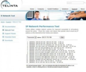 Trace-route Tool directly from the Telinta's Website